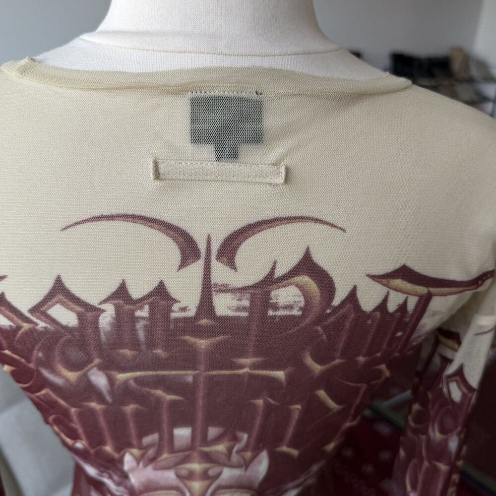Jean Paul Gaultier SS2001 Powernet Gargoyle Devil Longsleeve - Picture 8 of 10
